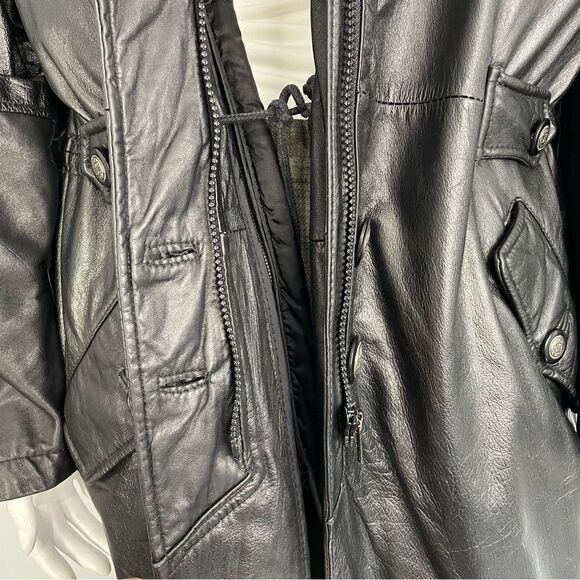 Vintage 80s Danier Long Leather Coat - Picture 14 of 16